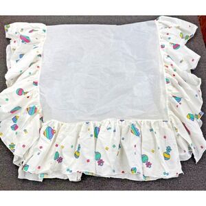 Vintage Gerber Baby Crib Skirt Ruffle Nursery Bedding 1993 Toys Print